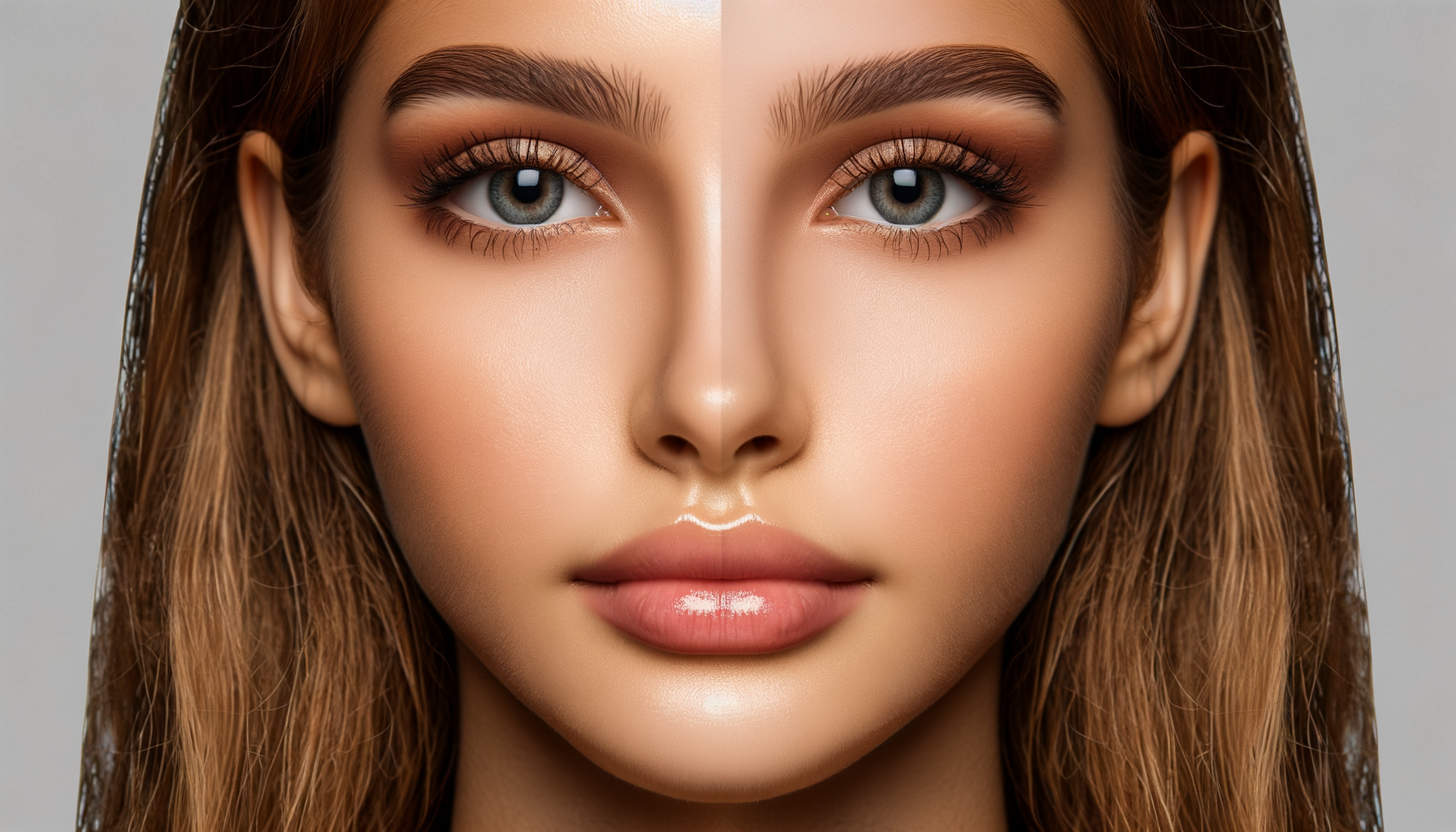 Close up of realistic face swap